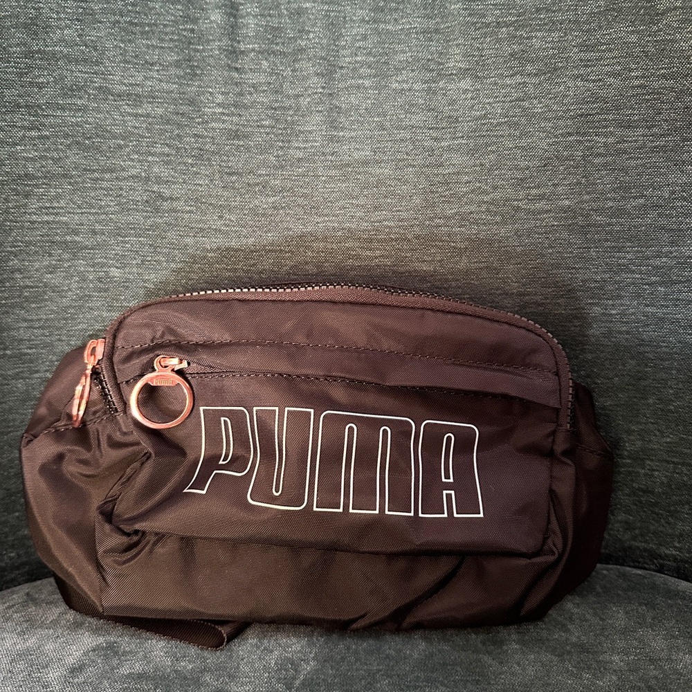 Puma Icon Waistpack Black with Rose Gold hardware